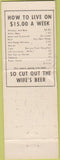 Matchbook Cover - Collins Muffler Shops Loveland Greeley CO green WEAR