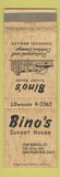 Matchbook Cover - Bino's Sunset House San Francisco CA