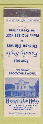 Matchbook Cover - Brookville Hotel KS