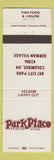 Matchbook Cover - Park Place Restaurant Columbus OH
