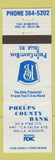 Matchbook Cover - Phelps County Bank Rolla MO