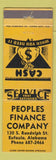 Matchbook Cover - Peoples Finance Company Eufaula AL WEAR