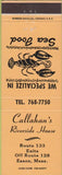 Matchbook Cover - Callahan's Riverside House Essex MA