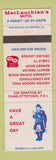 Matchbook Cover - MacLauchlan's Motel Charlottetown PEI PE