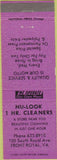 Matchbook Cover - Nu Look 1 Hour Cleaners Front Royal VA purple