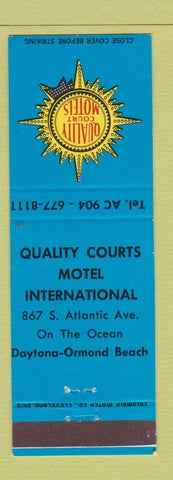 Matchbook Cover - Quality Courts Motel International Daytona Ormond Beach FL