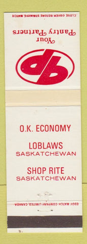 Matchbook Cover - Loblaws Shop Rite Grocery SK