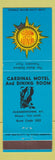 Matchbook Cover - Quality Courts Cardinal Motel Elizabethtown KY
