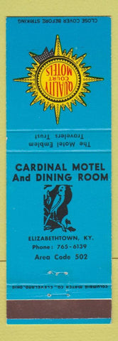 Matchbook Cover - Quality Courts Cardinal Motel Elizabethtown KY