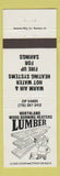 Matchbook Cover - Northland Wood Building Heaters Lumber