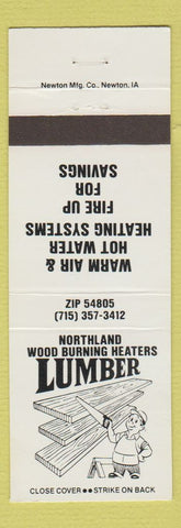 Matchbook Cover - Northland Wood Building Heaters Lumber