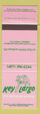 Matchbook Cover - Key Largo Steaks Seafood Kissimmee FL