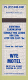 Matchbook Cover - Wye Motel Clinton IL
