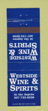 Matchbook Cover - Westside Wine Spirits