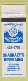 Matchbook Cover - Sharkazy's Beverages Whitehall PA