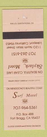 Matchbook Cover - Surf Motel Fort Bragg CA Mendocino