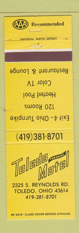 Matchbook Cover - Toledo Turnpike Motel Toledo OH