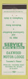 Matchbook Cover - Oakwood Motor Lodge Tacoma WA