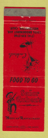 Matchbook Cover - Senor Ruben's Mexican Restaurant Westminster CA
