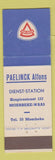 Matchbook Cover - Purfina oil gas Dienst Station Moerbeke Waas Belgium
