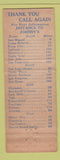 Matchbook Cover - Johnny's Cocktail Lounge Paso Robles CA WEAR