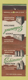 Matchbook Cover - Schimmel Hotels Lincoln Omaha NE Wichita KS Galesburg IL