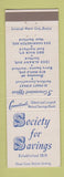 Matchbook Cover - Society for Savings East Hartford CT