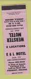 Matchbook Cover - Webster Motel Angola IN E&L Motel Fremont IN WEAR