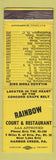 Matchbook Cover - Rainbow Court Motel Harbor Creek PA