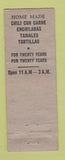 Matchbook Cover - Alamo Chile House New York City WEAR