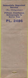 Matchbook Cover - The Rerat Co Realtors NO TOWN WORN