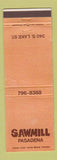 Matchbook Cover - Sawmill Pasadena CA