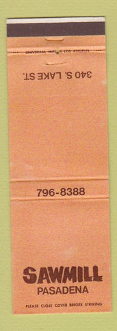 Matchbook Cover - Sawmill Pasadena CA
