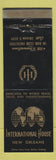 Matchbook Cover - International House New Orleans LA WEAR