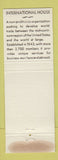 Matchbook Cover - International House New Orleans LA WEAR