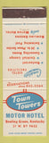 Matchbook Cover - Town Towers Motor Hotel Bowling Green KY