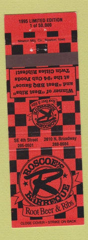 Matchbook Cover - Roscoe's BBQ Minneapolis St Paul MN