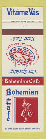 Matchbook Cover - Bohemian Cafe Omaha NE
