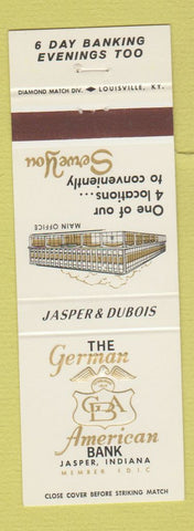 Matchbook Cover - The German American Bank Jasper IN