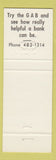 Matchbook Cover - The German American Bank Jasper IN