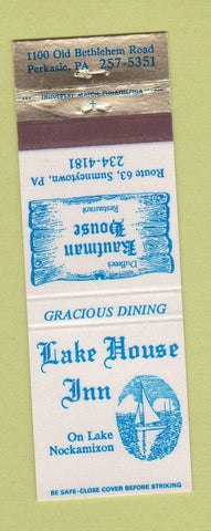 Matchbook Cover - Lake House Inn Perkasie PA