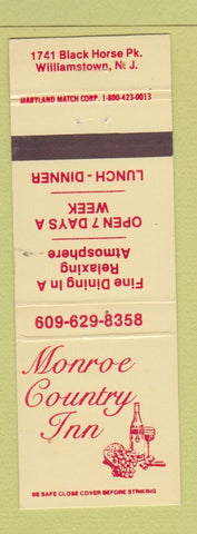 Matchbook Cover - Monroe County Inn Williamstown NJ