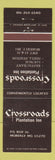 Matchbook Cover - Crossroads Plantation Inn Moberly MO