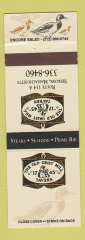 Matchbook Cover - Old Grist Mill Tavern Seekonk MA