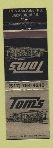 Matchbook Cover - Tom's Restaurant Jackson MI