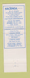 Matchbook Cover - Hacienda Hotel El Segundo CA