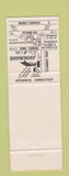 Matchbook Cover - Showboat Inn Greenwich CT