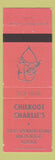 Matchbook Cover - Chilkoot Charlie's Anchorage AK