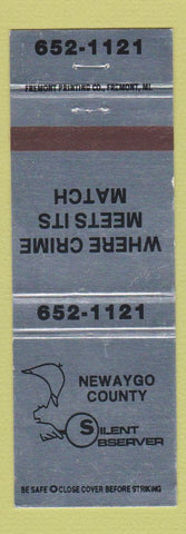 Matchbook Cover - Newaygo County Silent Observer Crime Watchers