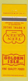 Matchbook Cover - Golden Isle Foods Teen Queen
